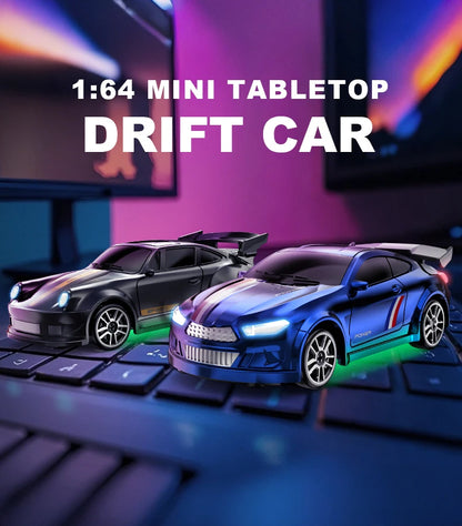 1:64 Mini desktop remote control car rc Professional four-wheel drive drift racing car Electric pocket car Children's toy