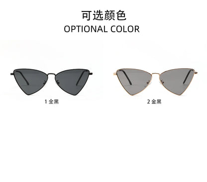 DOHOHDO Butterfly Style Triangular Metal Sunglasses For Women 2024 Luxury Brand Design Sun Glasses Men Fashion Punk Shades UV400