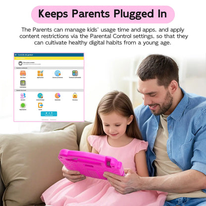 Paitanry 10.1 Inch Kids Tablet 8GB(4+4 Expand) RAM 64GB ROM CPU A523 2.0GHZ 5000Mah Octa-Core Learning Education Children Tablet