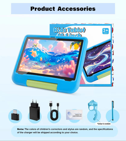 Paitanry 10.1 Inch Tablets for kids Android 15 8GB RAM 64GB ROM HD Display Tab USB Type-C 5G WIFI 6 Tablet PC Children's Gift