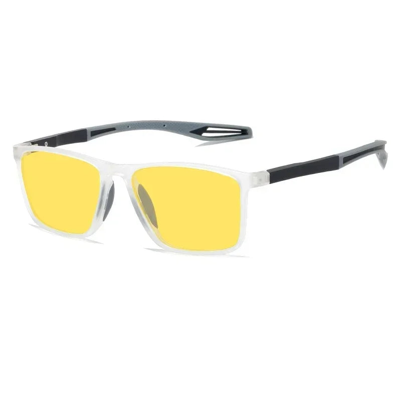 Men Women Photochromic Car Driver Goggles Night Vision Glasses Anti Glare Vintage Square Glasses Ultra Light Sport Eyewear