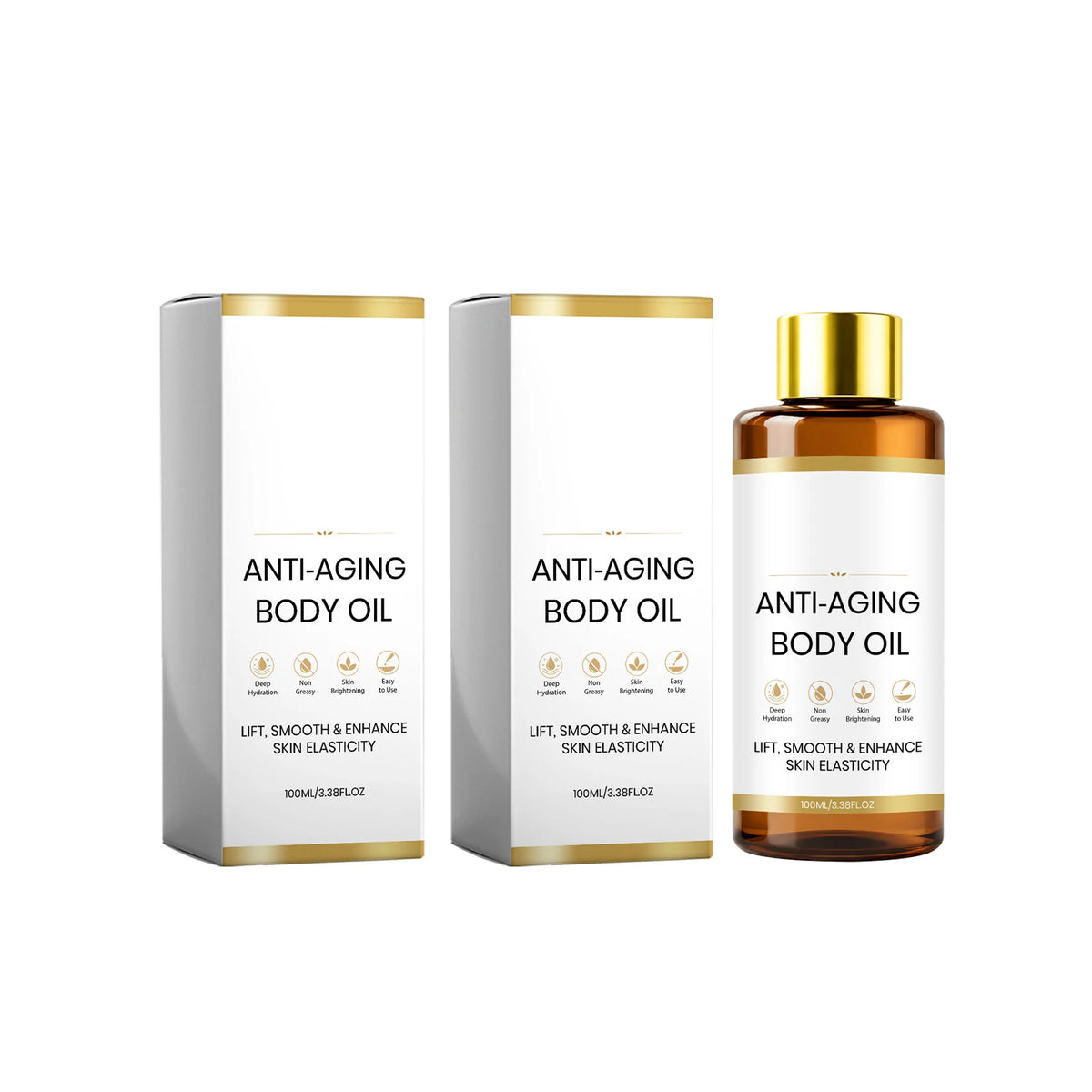Revitalizing Body Oil Improve Dull Skin Boost Skin Elasticity Brightening Lightweight Fast Absorbing Hydrating Body Massage Oil