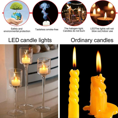Flameless Led Candles Battery Operated Tea Lights Naturally Flickering