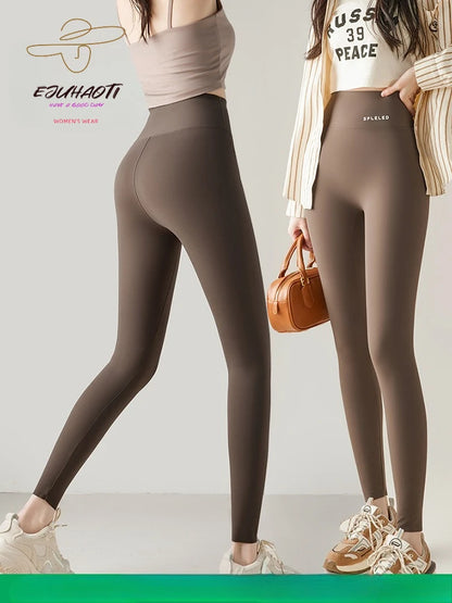 Naked Feeling Yoga Leggings Summer Thin High Waisted Hip Lifting Fitness Leggings Running Cycling Sports Pants Woman Clothing