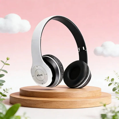 Wireless Headphone 5.3 Bluetooth-Compatible Headsets HiFi Stereo Foldable For All Smartphone with Microphone Support SD Card