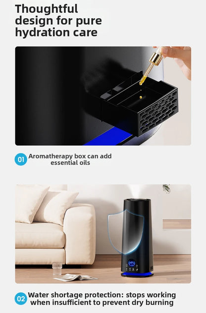 6.5L Large Capacity Humidifier – Ultrasonic Cool Mist for Home/Office,Quiet Operation, Anti-Static &amp; Dry Air Relief, Adjustable