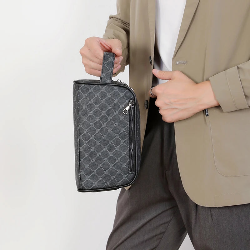 Business Men's Clutch Bag High Quality Printing Leather Handbag Phone Purse Fashion Clutches Luxury Men Birthday Gift Clutch Bag