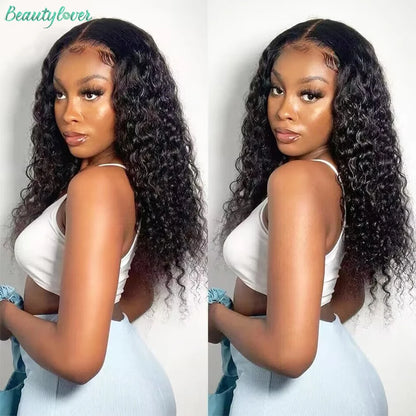 30 Inch Water Wave Glueless Wig Human Hair Ready To Wear 6X4 Glueless Wigs Human Hair Brazilian Human Hair Wigs PreCut For Women