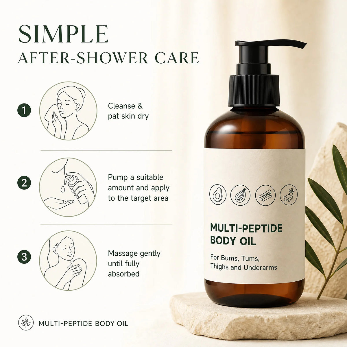 240ML Body Care Massage Oil Moisturizing Nourishing Non Greasy Fast Absorbing For All Skin Types Daily After Shower Relaxing