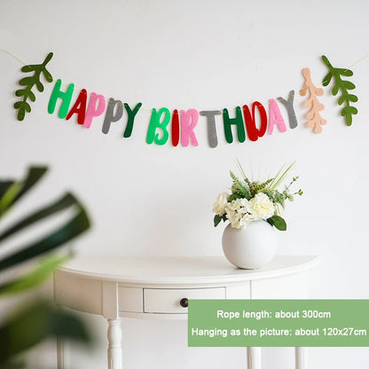 Rainbow Color Birthday Happy Party Banner Be Happy Hanging Banner Garland Daisy String Banner Wedding Banner Home Party Decor
