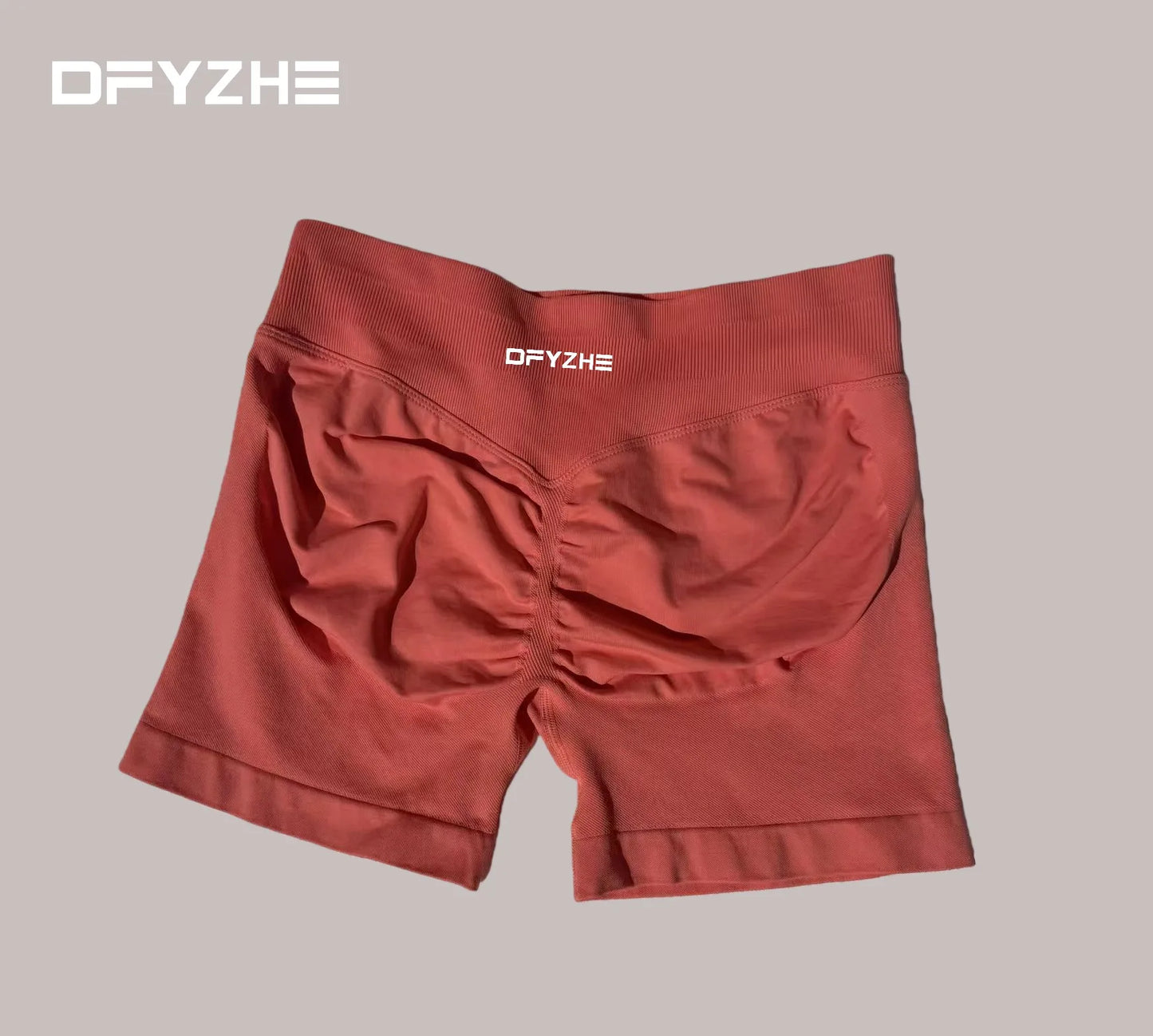 DFYZHE 4.5-inch yoga gym shorts, waist cinching and hip lifting shorts, seamless yoga shorts