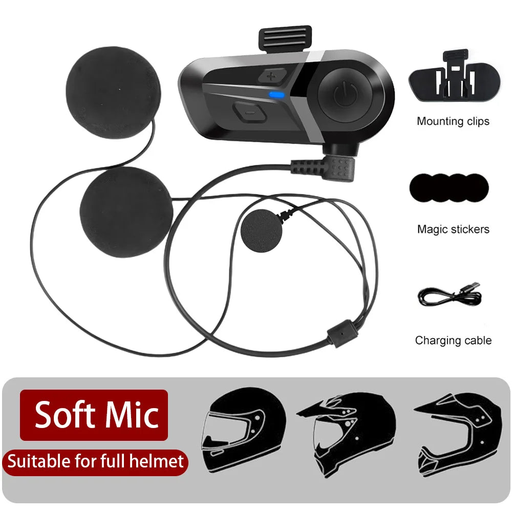 Bluetooth 5.3 Motorcycle Helmet Headset, Waterproof Wireless Earphones With Hands-Free Calls for motorcycle riding, music, and hands-free phone calls