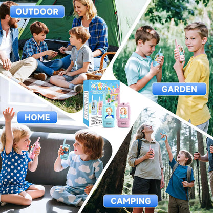 1Pair Kids Video Walkie Talkie Toy Rechargeable Interphone With HD Camera & Voice Changer Educational Interactive For Boy Girl
