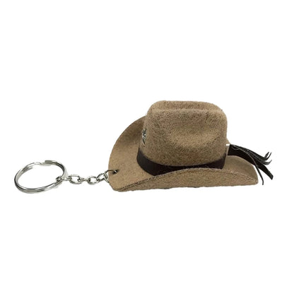 Cowboy Hat Keychain Sturdy and Fashionable Leather Cowboy Key Rings Accessory Drop Shipping