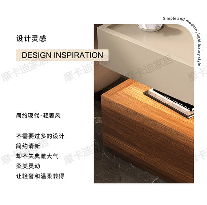 Simple European Bedside Table Classic Storage Luxury Trendy Night Table Modern Premium Comodini Camera Letto Bedroom Furnitures