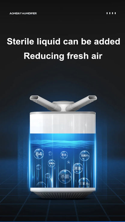 3L Humidifiers High-capacity Electric Humidifiers Double Nozzle Diffuser Bedroom Cool Mist Maker Night Lamp Purification