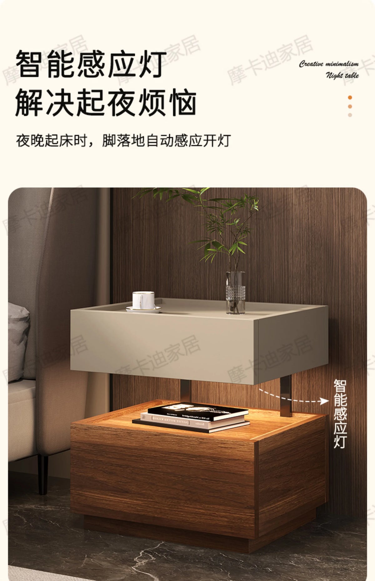 Simple European Bedside Table Classic Storage Luxury Trendy Night Table Modern Premium Comodini Camera Letto Bedroom Furnitures
