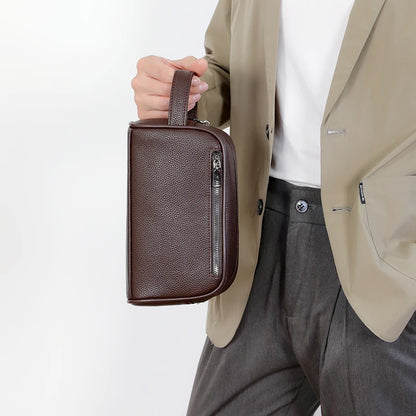 Business Men's Clutch Bag High Quality Printing Leather Handbag Phone Purse Fashion Clutches Luxury Men Birthday Gift Clutch Bag