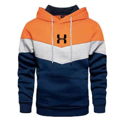 Men's printed hoodie, winter casual hoodie and pants, men's outdoor sports jogging pullover sportswear piece