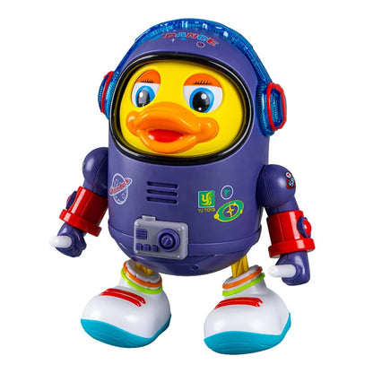 Electric Dancing Space Duck with Music and Lights, Cute Little Duck Toy for Babies, Boys, and Children