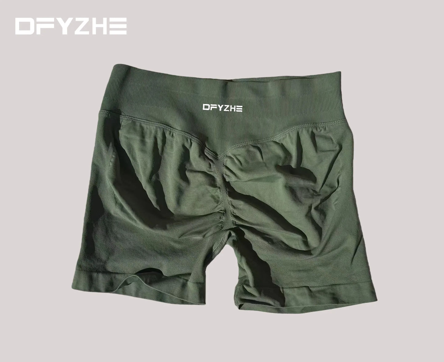 DFYZHE 4.5-inch yoga gym shorts, waist cinching and hip lifting shorts, seamless yoga shorts