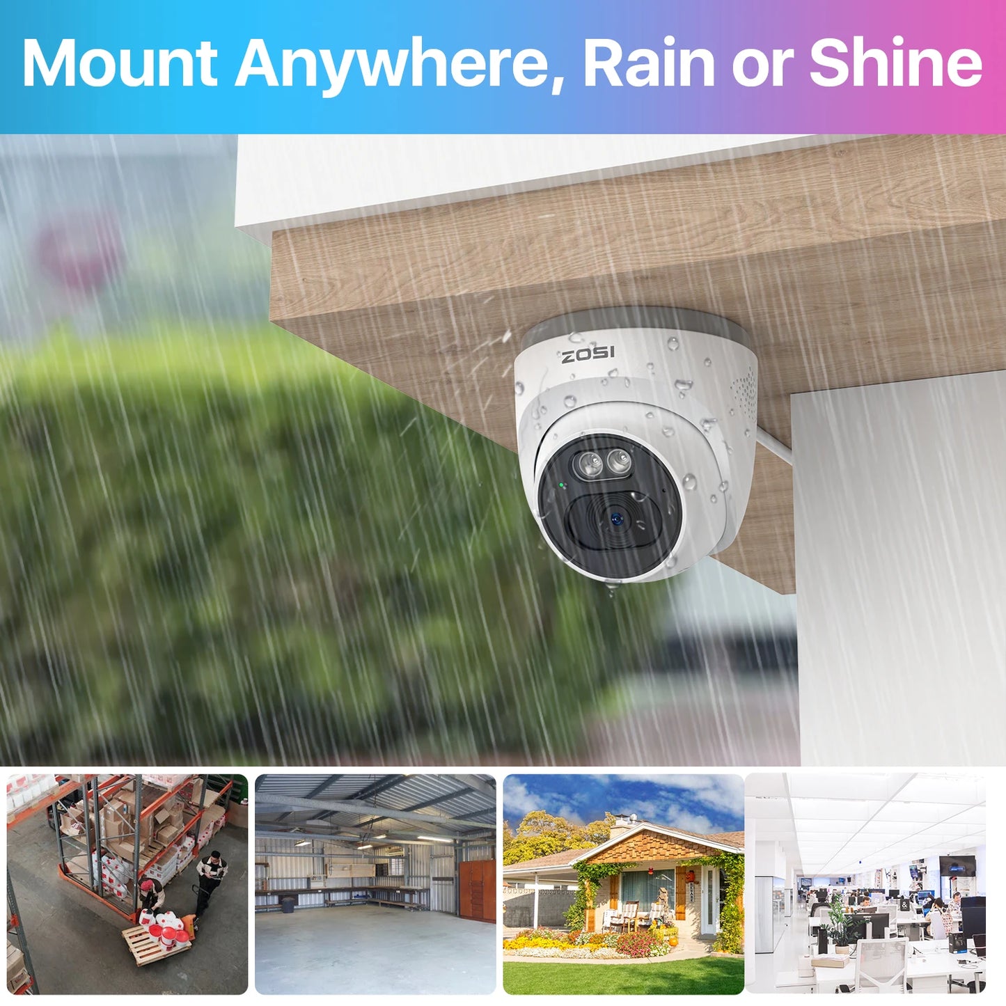 ZOSI 8CH 3K PoE Security Camera System 3K 5MP 8 Channel NVR 4MP HD Outdoor IP Cameras Dome Home CCTV Video Surveillance Kit