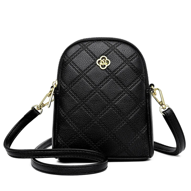 Fashion Women Shoulder Bags High Quality Leather Crossbody Bag Small Purse Simple Design Ladies Solid Color Messenger Sac A Main