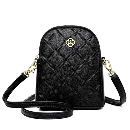 Fashion Women Shoulder Bags High Quality Leather Crossbody Bag Small Purse Simple Design Ladies Solid Color Messenger Sac A Main