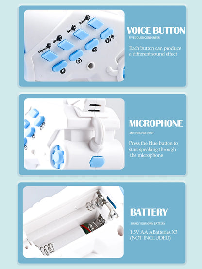 Voice Changer Amplifier, Megaphone Speaker Siren Bullhorn Toys Portable Smart Multi Voice Changers Handheld Loudspeaker
