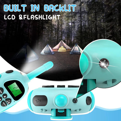 2 Pcs Walkie Talkies for Kids Toys Rechargeable Battery Walkie Talky 22 Channels 2 Way Radio 3KM Long Range for Children Gifts