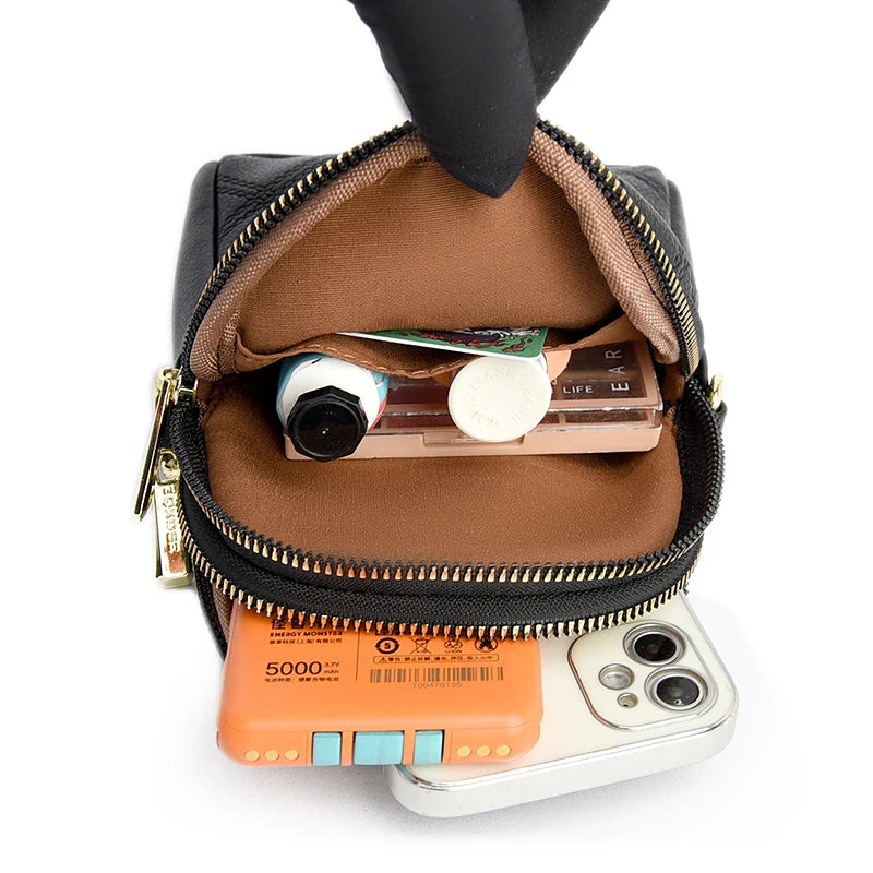 Fashion Women Shoulder Bags High Quality Leather Crossbody Bag Small Purse Simple Design Ladies Solid Color Messenger Sac A Main