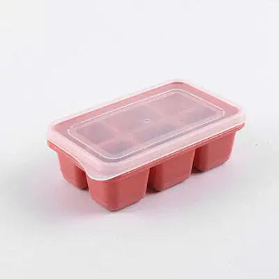 Easy to Disassemble Square Ice Cube Tray Ice Cream Mold for Household Kitchen Tools, Silicone Ice Cube with Detachable Lid