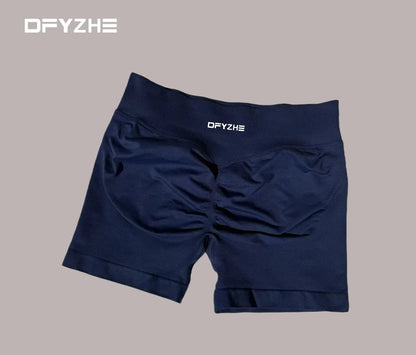 DFYZHE 4.5-inch yoga gym shorts, waist cinching and hip lifting shorts, seamless yoga shorts