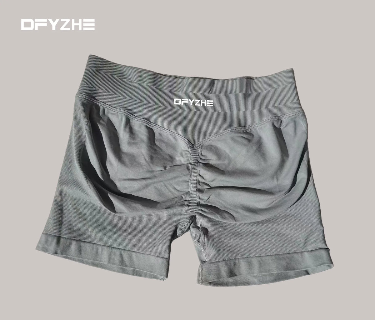 DFYZHE 4.5-inch yoga gym shorts, waist cinching and hip lifting shorts, seamless yoga shorts