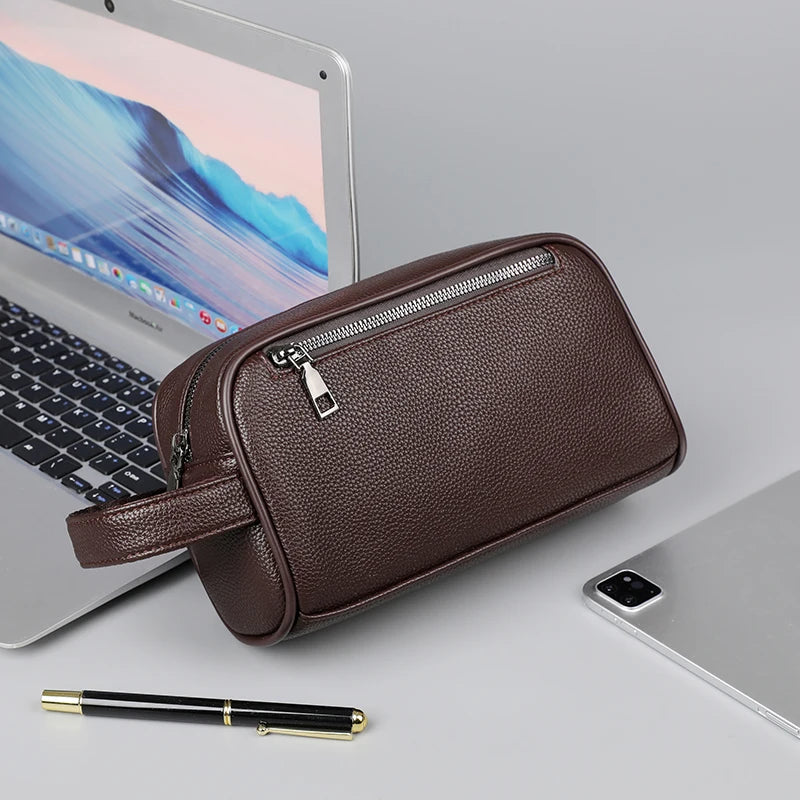 Business Men's Clutch Bag High Quality Printing Leather Handbag Phone Purse Fashion Clutches Luxury Men Birthday Gift Clutch Bag