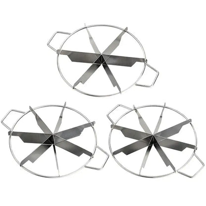 Stainless Steel Cake Divider 6/7/8 Divisions Pizza Cutter Cheesecake Slicer Round Pastry Cheese Pizza Cutting Press Machine Tool