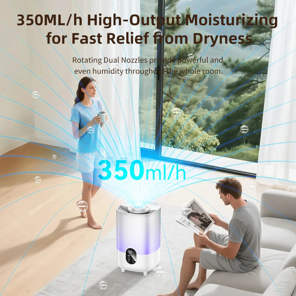 4L Air Humidifier Portable Small Aroma Diffuser 2 Spray Ports Large Capacity usb umidificador Home UV sterilization Humidifier