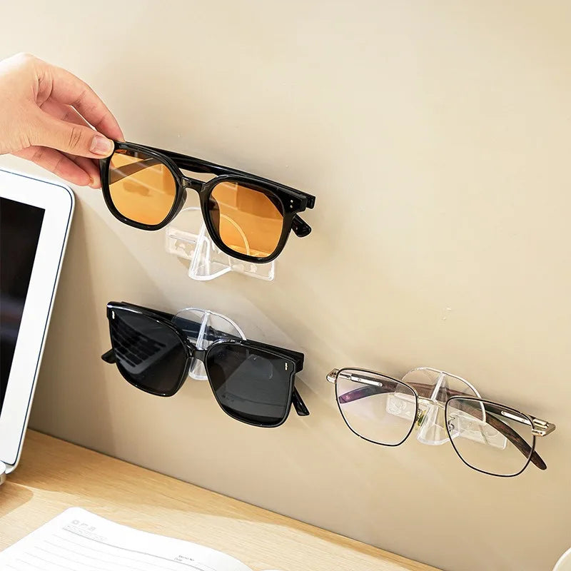 KLASSNUM Glasses Storage Rack Wall Mounted Sunglasses Reading Glasses Storage Rack Men Sunglasses Transparent Display Rack Women
