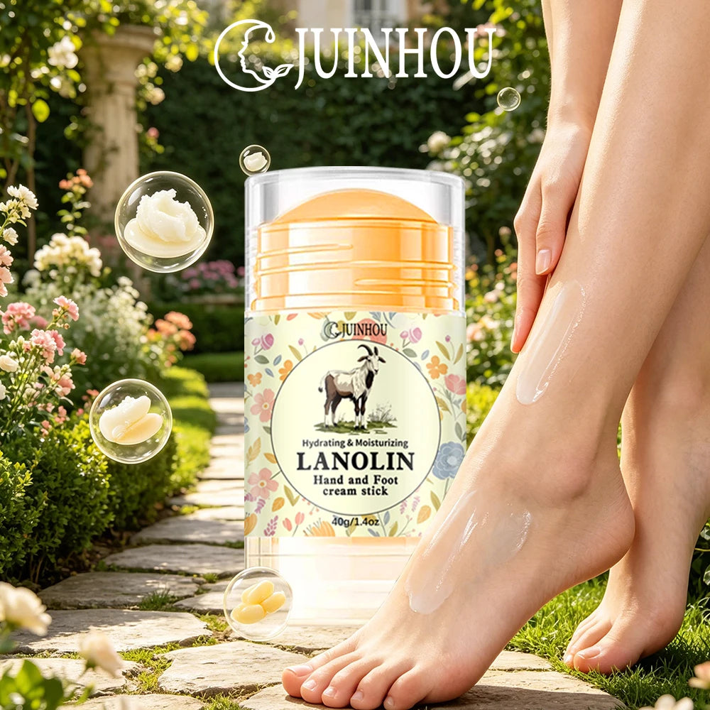JUINHOU 40g Lanolin Moisturizing Lotion Specially Formulated for Dry Chapped Hands and Feet Provides Long-lasting Hydration