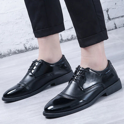 Large Size Fashionable Men's Daily Comfortable Business Office Formal Shoes Low Cut Round Toe Multifunctional Men's WeddingShoe