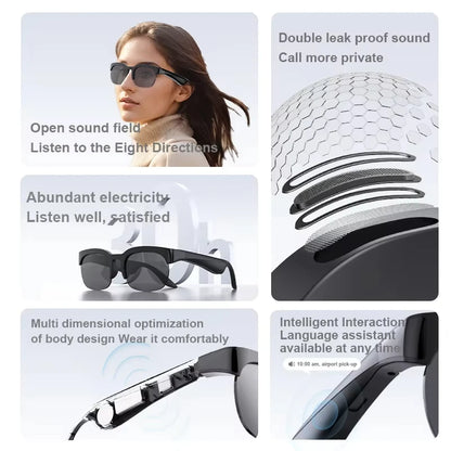 Lenovo AI Smart Glasses AI Translation HD Hands-Free Calling  AI Chat Logging Music Playback 8K Smart Sunglasses 2026 New