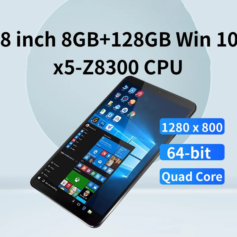 8.0 Inch Newest Sales 8GB DDR3 RAM 128GB eMMC 64 Bit Onda Windows 10 Tablet PC Z8300 CPU 1280*800 Pixel Dual Camera Quad  Core