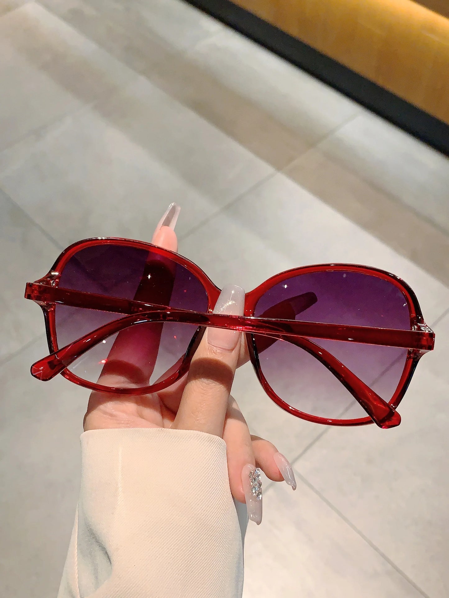 KAMMPT Trendy Blue Decoration Shades Origin Brand Driving Beach Sunglasses Fashion Square Design Sun Glasses for Women's