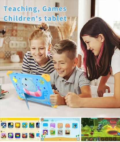 2026 New 7 Inch Cartoon Pattern Kids' tablets Quad Core 4GB RAM 64GB ROM 5G WiFi Learning Education Games Tablet Children's Gift
