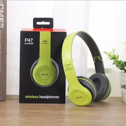 Wireless Headphone 5.3 Bluetooth-Compatible Headsets HiFi Stereo Foldable For All Smartphone with Microphone Support SD Card
