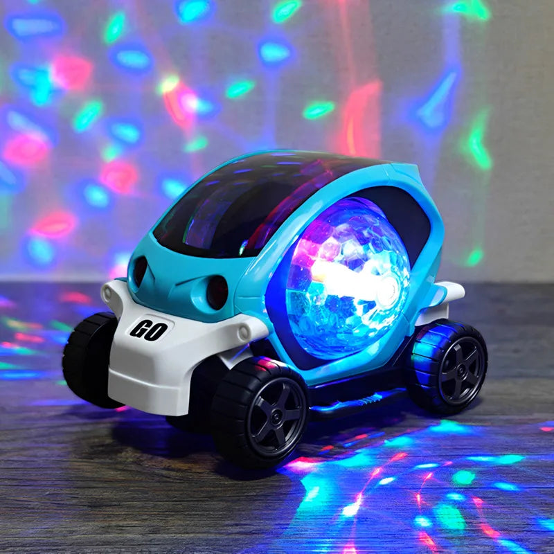 Cool Electric Steering Model Music Lights Dazzling Toy Car Boy Birthday Best Gift