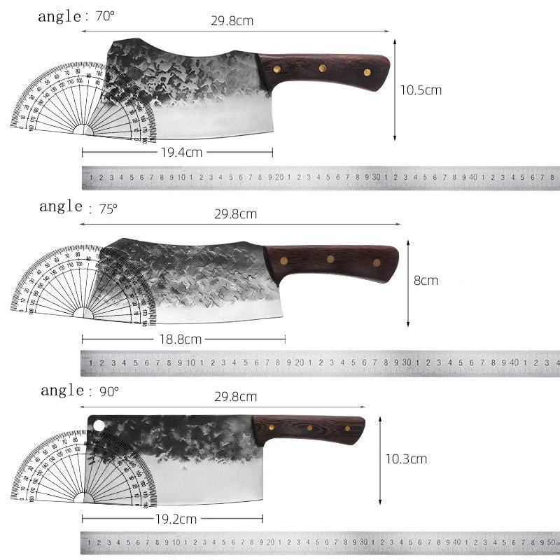 5CR15 Handmade Chopping Cleaver Butcher Knife High Carbon Steel Kitchen Chef Knife Sets Forged Blade Cooking Knives Set Cleaver