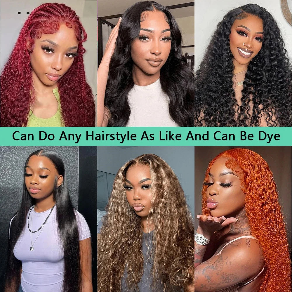 30" Water Wave Glueless Human Hair Wig – 6x4 Pre-Cut Lace