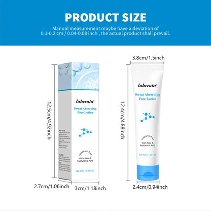 40mlOil Control Sweat Absorbing Primer Lotion, Refreshing Non-Greasy Natural Face Makeup Base