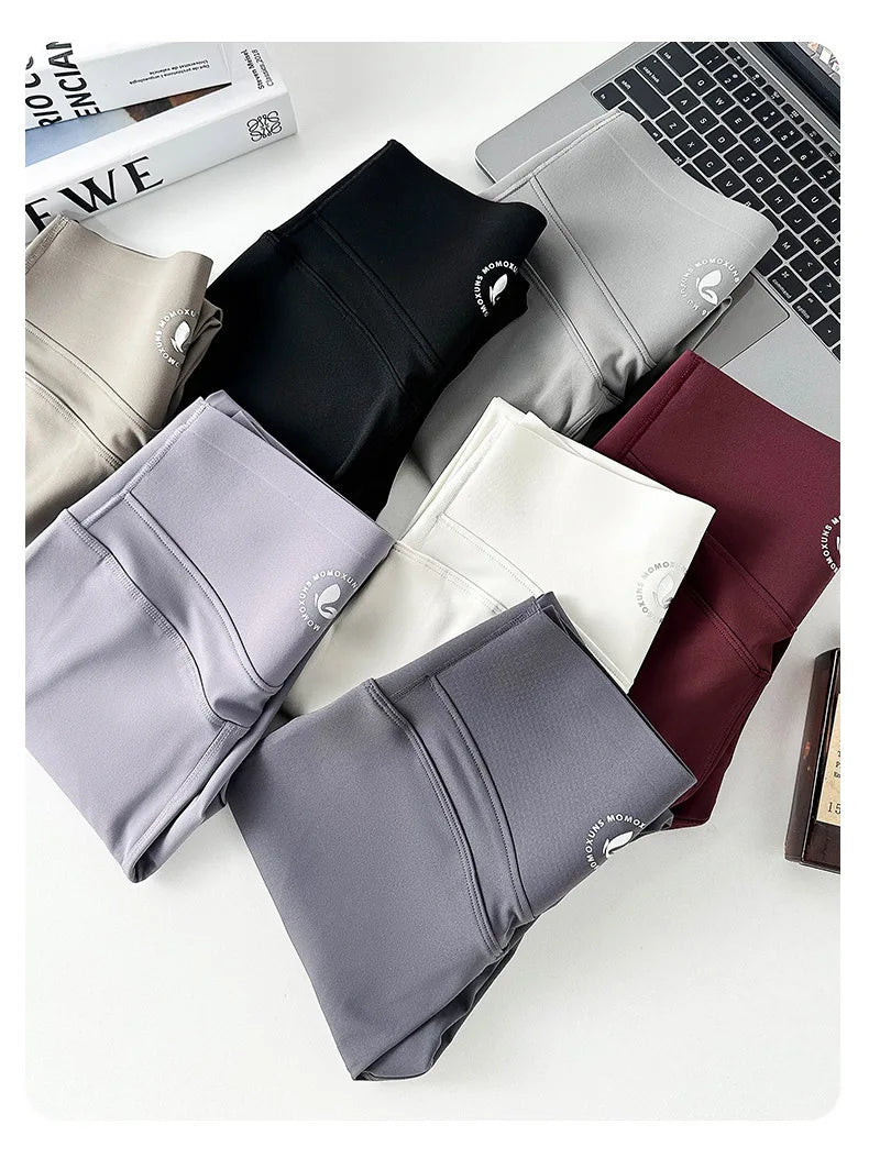 BIVIGAOS Spring New Double V 3D Curve Sharkskin Leggings Women High Waist Tight Slim Sports Fitness Push Up Leggings Yoga Pants